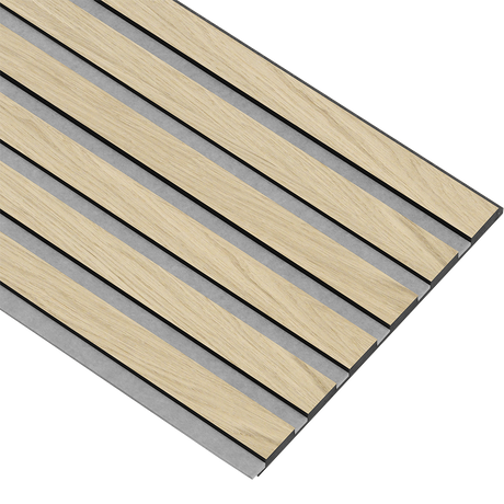 Akustikpaneler i sort kerne i natur ubehandlet - vælg mellem forskellige farve filt - Mål: 17 × 300 × 2780 mm