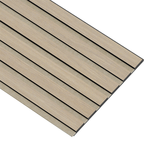 Akustikpaneler i sort kerne i hvid oliering - vælg mellem forskellige farve filt - Mål: 17 × 300 × 2780 mm