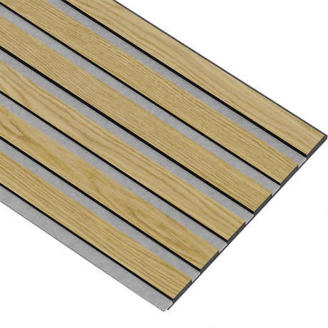 Akustikpaneler i sort kerne i klar oliering - vælg mellem forskellige farve filt - Mål: 17 × 300 × 2400 mm