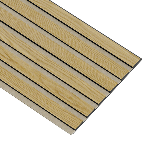 Akustikpaneler i sort kerne i klar oliering - vælg mellem forskellige farve filt - Mål: 17 × 300 × 2400 mm