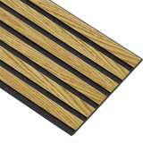 Akustikpaneler i sort kerne i brun oliering - vælg mellem forskellige farve filt - Mål: 17 × 300 × 2780 mm