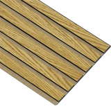 Akustikpaneler i sort kerne i brun oliering - vælg mellem forskellige farve filt - Mål: 17 × 300 × 2780 mm