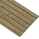 Akustikpaneler i sort kerne i mørkebrun oliering - vælg mellem forskellige farve filt - Mål: 17 × 300 × 2780 mm