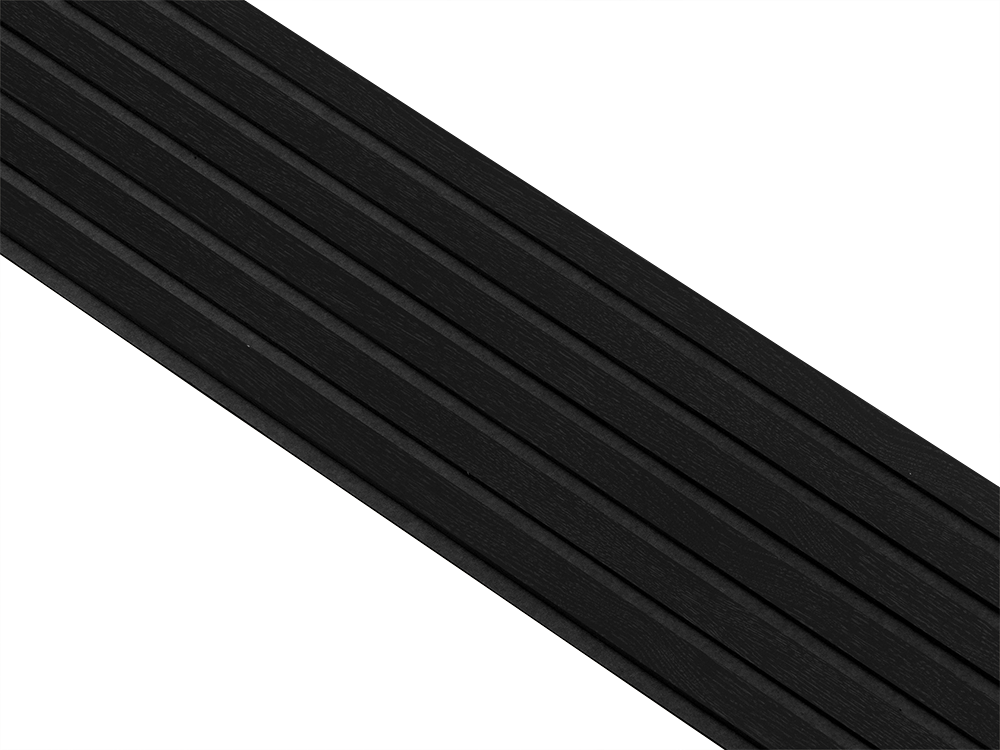 Akustikpaneler i sort kerne i sort malet - vælg mellem forskellige farve filt - Mål: 17 × 300 × 2780 mm