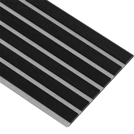 Akustikpaneler i sort kerne i sort malet - vælg mellem forskellige farve filt - Mål: 17 × 300 × 2780 mm