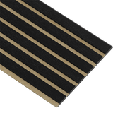 Akustikpaneler i sort kerne i sort malet - vælg mellem forskellige farve filt - Mål: 17 × 300 × 2780 mm