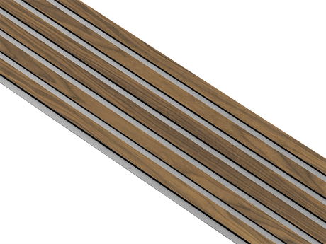 Akustikpaneler i sort kerne i klar oliering - vælg mellem forskellige farve filt - Mål: 17 × 300 × 2780 mm