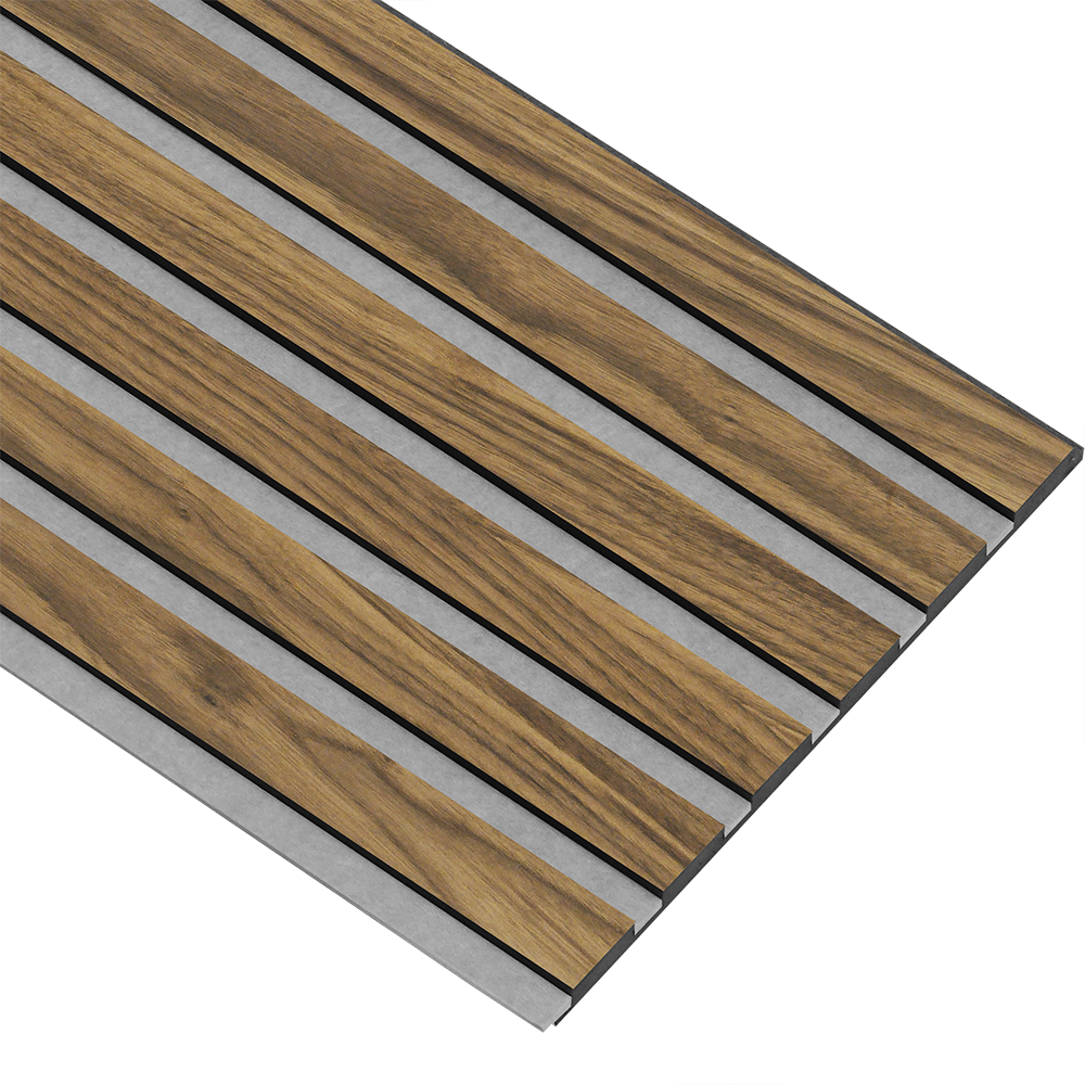 Akustikpaneler i sort kerne i klar oliering - vælg mellem forskellige farve filt - Mål: 17 × 300 × 2780 mm