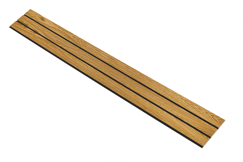 I-Wood Basic 3-lamel paneler i brun oliering - mål 16 x 300 x 2780 mm