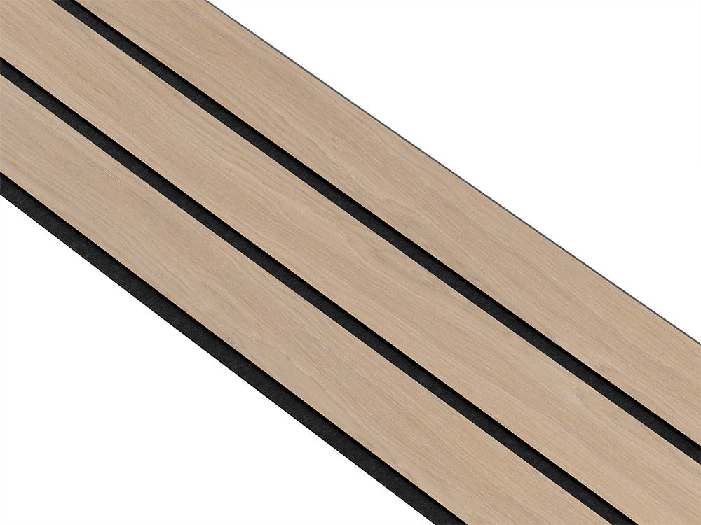 I-Wood Basic 3-lamel paneler med sort kerne i natur ubehandlet - mål 17 x 300 x 2780 mm