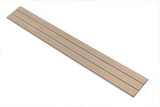 I-Wood Basic 3-lamel paneler med sort kerne i natur ubehandlet - mål 17 x 300 x 2780 mm