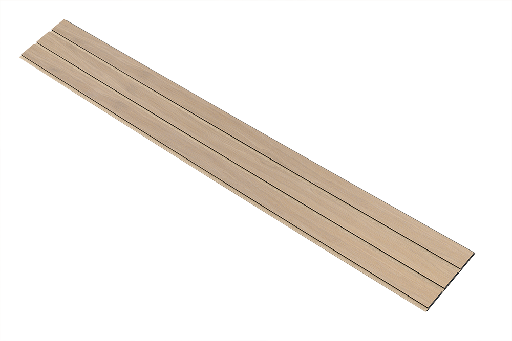 I-Wood Basic 3-lamel paneler med sort kerne i natur ubehandlet - mål 17 x 300 x 2780 mm