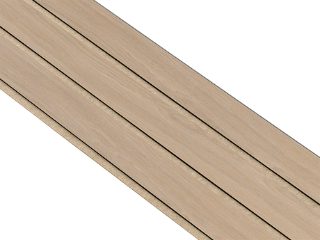 I-Wood Basic 3-lamel paneler med sort kerne i natur ubehandlet - mål 17 x 300 x 2780 mm