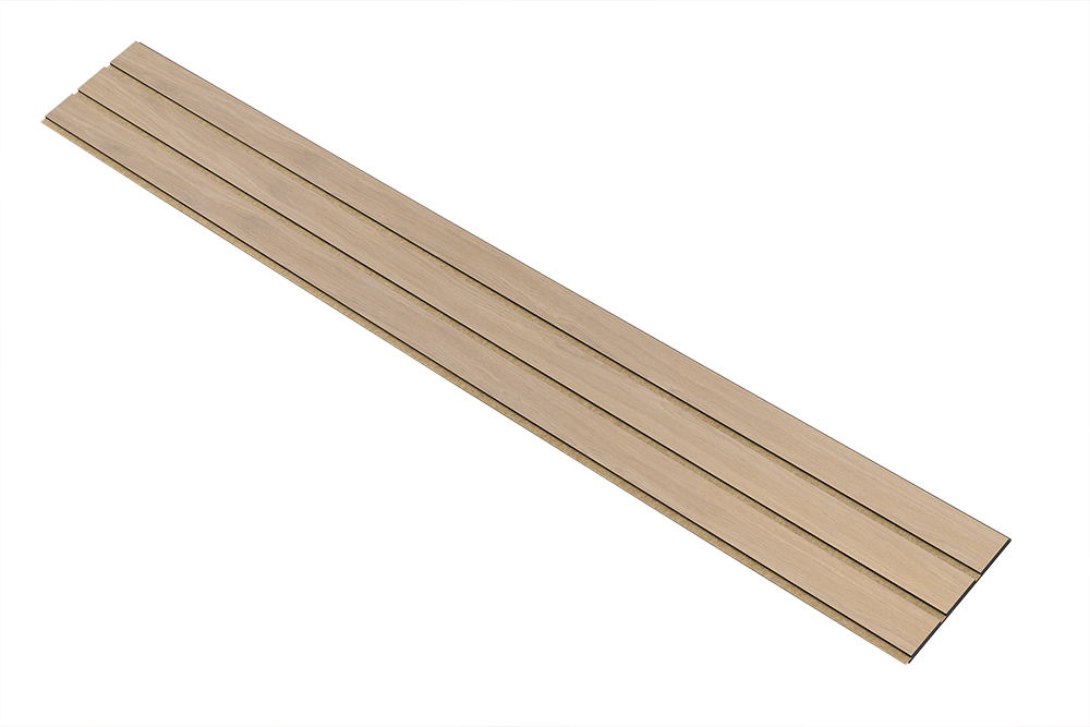 I-Wood Basic 3-lamel paneler med sort kerne i natur ubehandlet - mål 17 x 300 x 2780 mm