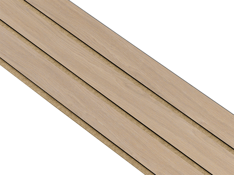 I-Wood Basic 3-lamel paneler med sort kerne i natur ubehandlet - mål 17 x 300 x 2780 mm