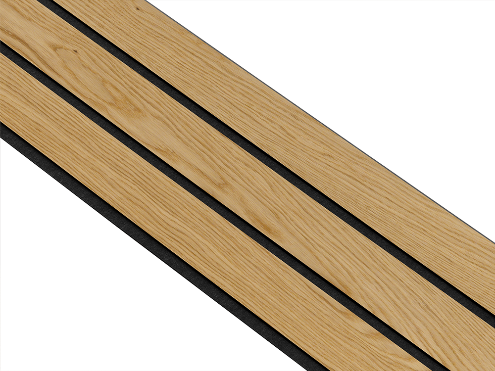 I-Wood Basic 3-lamel paneler med sort kerne i klar oliering - mål 17 x 300 x 2780 mm