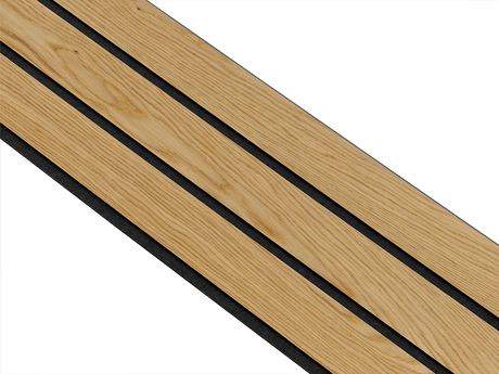 I-Wood Basic 3-lamel paneler med sort kerne i klar oliering - mål 17 x 300 x 2780 mm