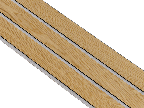 I-Wood Basic 3-lamel paneler med sort kerne i klar oliering - mål 17 x 300 x 2780 mm