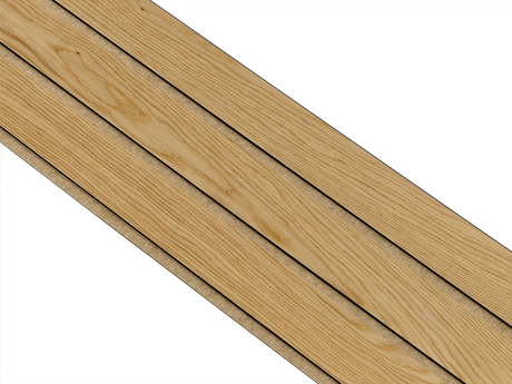 I-Wood Basic 3-lamel paneler med sort kerne i klar oliering - mål 17 x 300 x 2780 mm