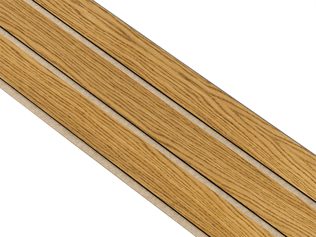 I-Wood Basic 3-lamel paneler med sort kerne i brun oliering - mål 17 x 300 x 2780 mm