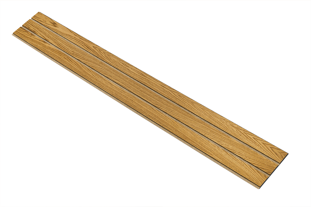 I-Wood Basic 3-lamel paneler med sort kerne i brun oliering - mål 17 x 300 x 2780 mm