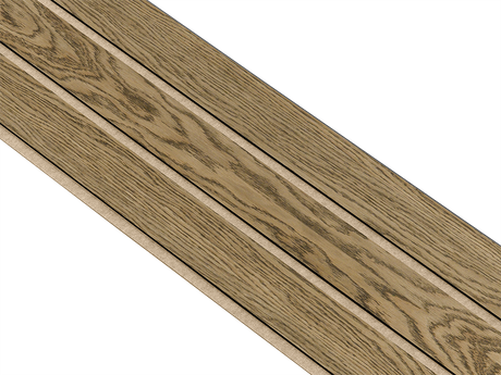 I-Wood Basic 3-lamel paneler med sort kerne i mørkebrun oliering - mål 17 x 300 x 2780 mm