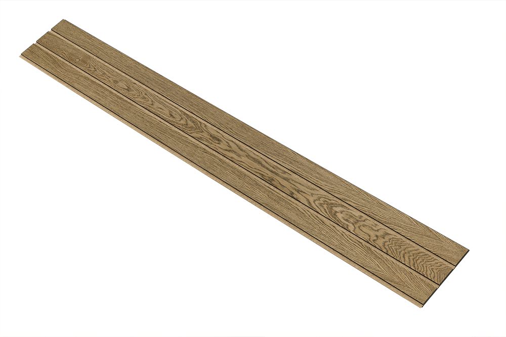 I-Wood Basic 3-lamel paneler med sort kerne i mørkebrun oliering - mål 17 x 300 x 2780 mm