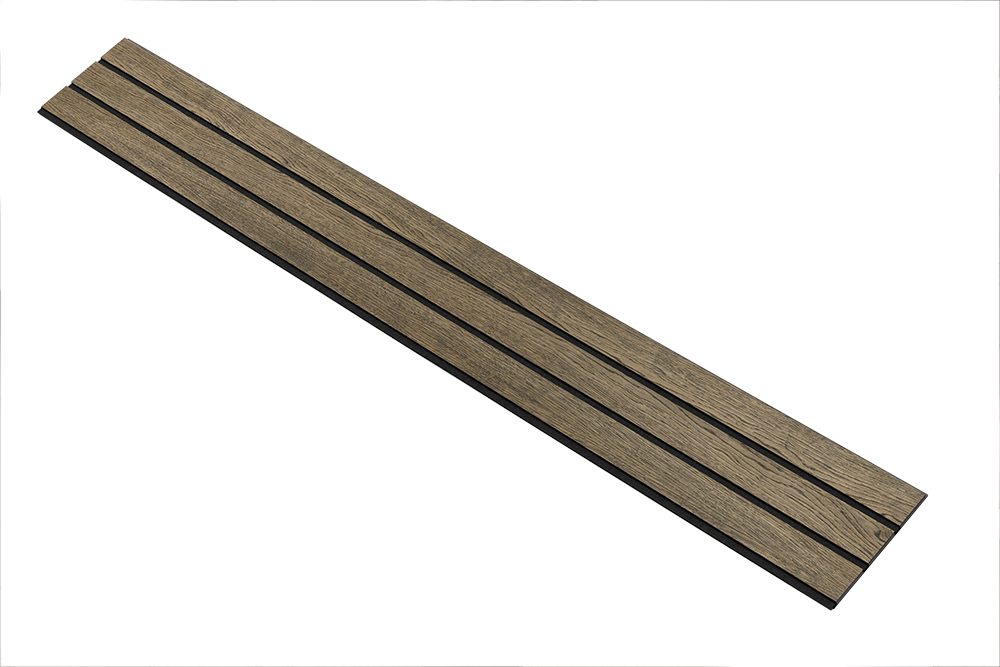 I-Wood Basic 3-lamel paneler med sort kerne i sort oliering - mål 17 x 300 x 2780 mm