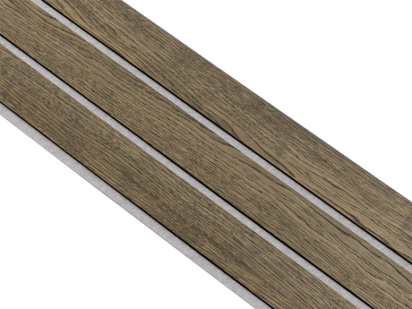 I-Wood Basic 3-lamel paneler med sort kerne i sort oliering - mål 17 x 300 x 2780 mm