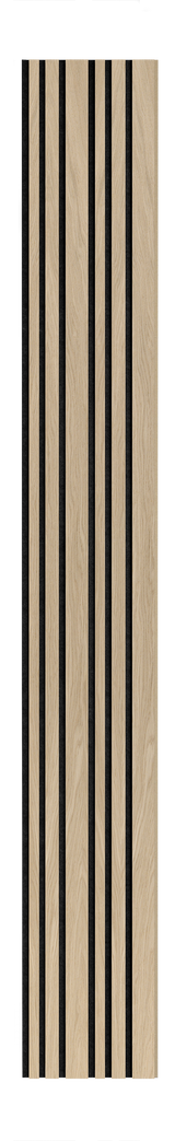 I-Wood Basic Mixed listebredde paneler, i hvid oliering - mål 16 x 300 x 2780 mm