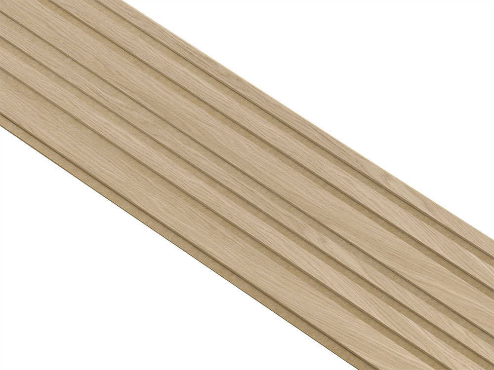 I-Wood Basic Mixed listebredde paneler, i hvid oliering - mål 16 x 300 x 2780 mm