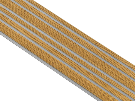 I-Wood Basic Mixed listebredde paneler, i brun oliering - mål 16 x 300 x 2780 mm