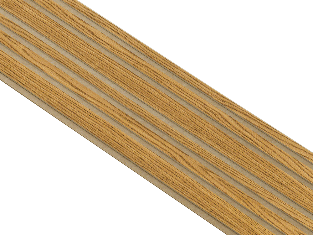 I-Wood Basic Mixed listebredde paneler, i brun oliering - mål 16 x 300 x 2780 mm