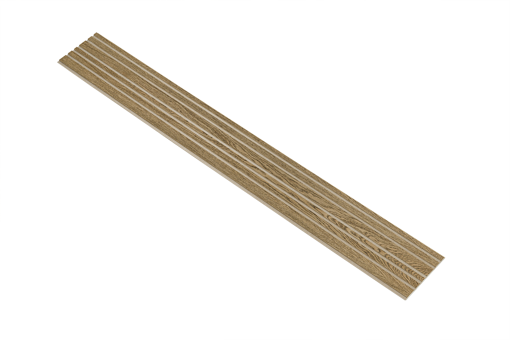 I-Wood Basic Mixed listebredde paneler, i mørkebrun oliering - mål 16 x 300 x 2780 mm