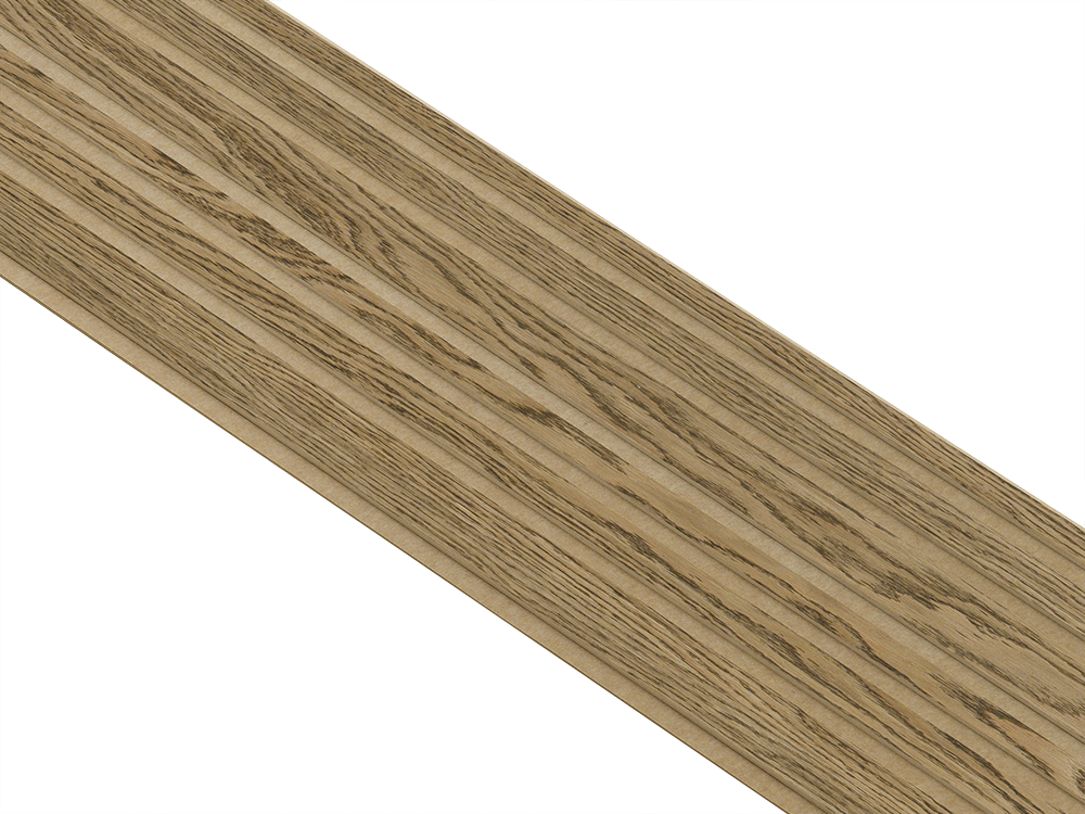 I-Wood Basic Mixed listebredde paneler, i mørkebrun oliering - mål 16 x 300 x 2780 mm