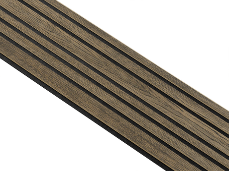 I-Wood Basic Mixed listebredde paneler, i sort oliering - mål 16 x 300 x 2780 mm