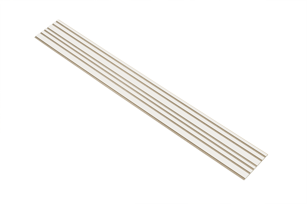 I-Wood Basic Mixed listebredde paneler, i hvidmalet - mål 16 x 300 x 2400 mm