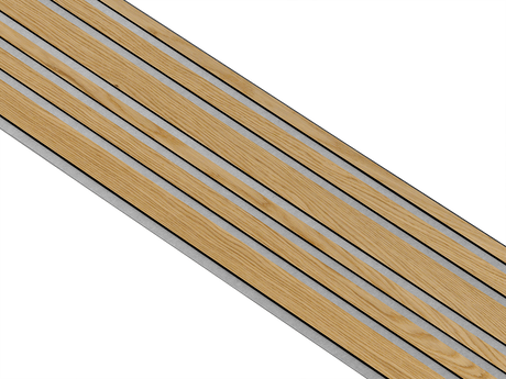 I-Wood Basic Mixed listebredde paneler, i sort kerne, klar oliering - mål 17 x 300 x 2780 mm