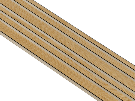 I-Wood Basic Mixed listebredde paneler, i sort kerne, klar oliering - mål 17 x 300 x 2780 mm