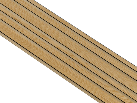 I-Wood Basic Mixed listebredde paneler, i sort kerne, klar oliering - mål 17 x 300 x 2780 mm