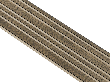 I-Wood Basic Mixed listebredde paneler, i sort kerne, Sort oliering - mål 17 x 300 x 2780 mm