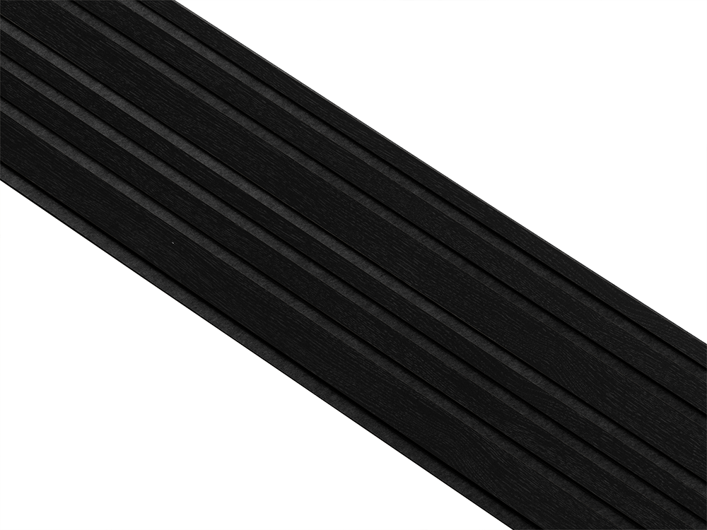 I-Wood Basic Mixed listebredde paneler, i sort kerne, sort malet - mål 17 x 300 x 2780 mm
