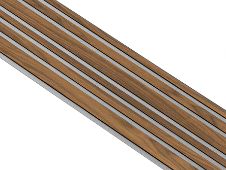 I-Wood Basic Mixed listebredde paneler, i sort kerne, klar oliering - mål 17 x 300 x 2780 mm