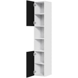 Multi-Living Bad højskab i Cibo Nero H: 172,8 cm D: 32,0 cm - 2 låger inklusiv 5 hylder - Bredde: 30 cm