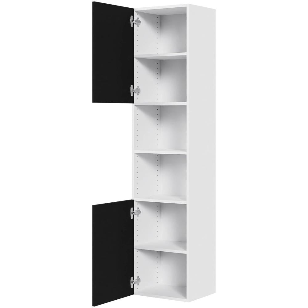 Multi-Living Bad højskab i Cibo Nero H: 172,8 cm D: 32,0 cm - 2 låger inklusiv 5 hylder - Bredde: 40 cm