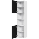 Multi-Living Bad højskab i Cibo Nero H: 172,8 cm D: 32,0 cm - 2 låger inklusiv 5 hylder - Bredde: 40 cm