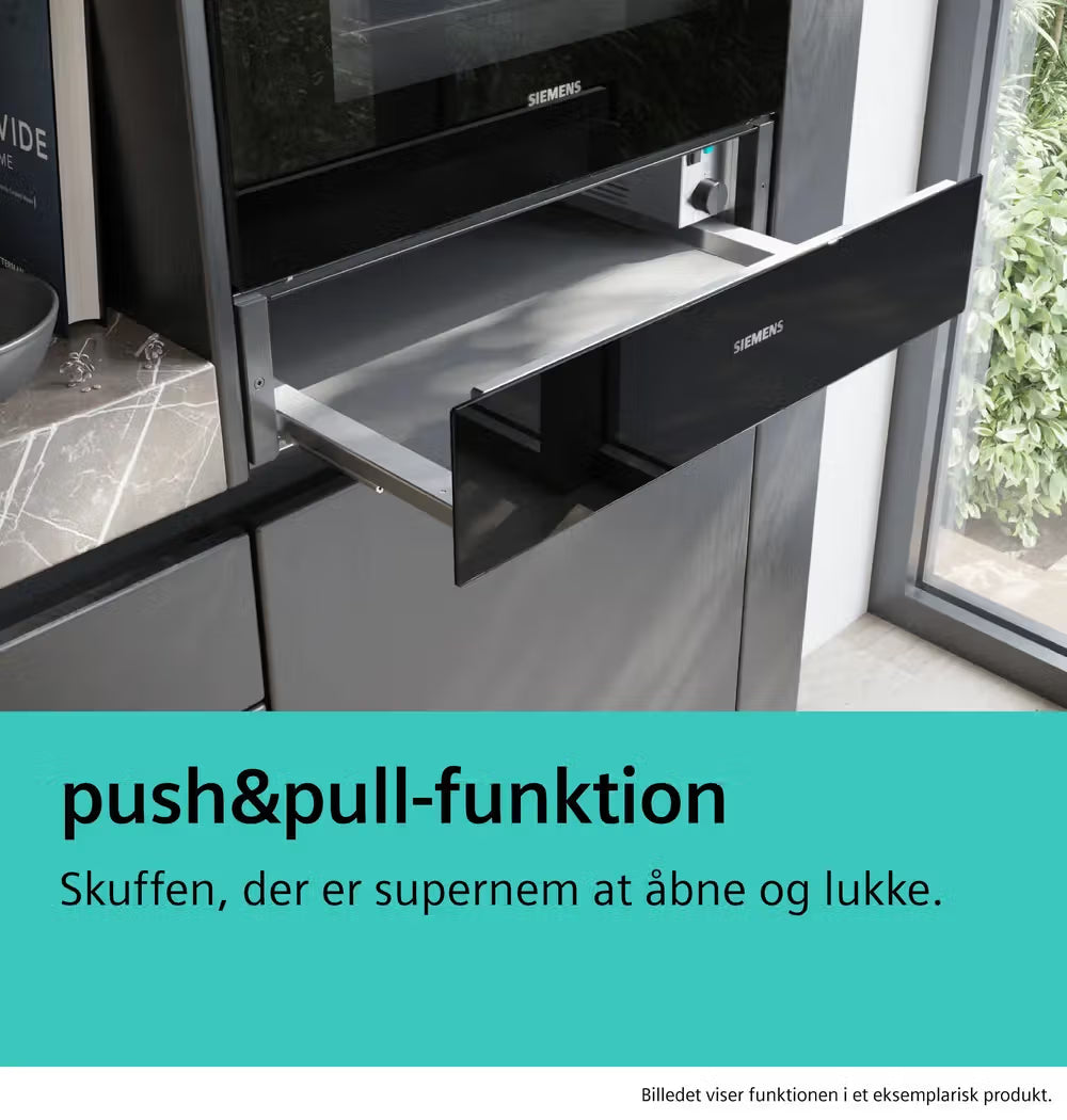 Varmeskuffe 60x14 cm sort - Siemens iQ700 - BI910C1B1 - sort