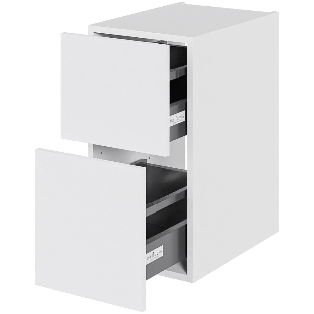 Multi-Living Bad skuffeskab i Hvid Front H: 57,6 cm D: 44,5 cm med metalforsag i bredde: 30 cm