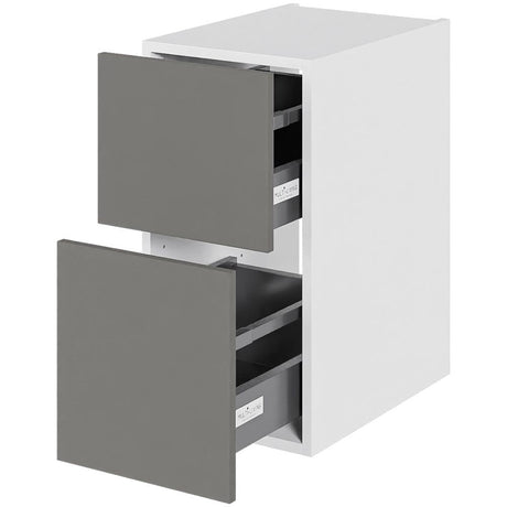 Multi-Living Bad skuffeskab i Cibo Grigio 128 H: 57,6 cm D: 44,5 cm - Metalforsag - Bredde: 30 cm