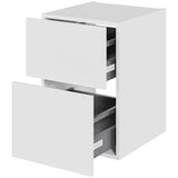 Multi-Living Bad skuffeskab 40 cm med 2 skuffer - fuldudtræk i Hvid malet front 04